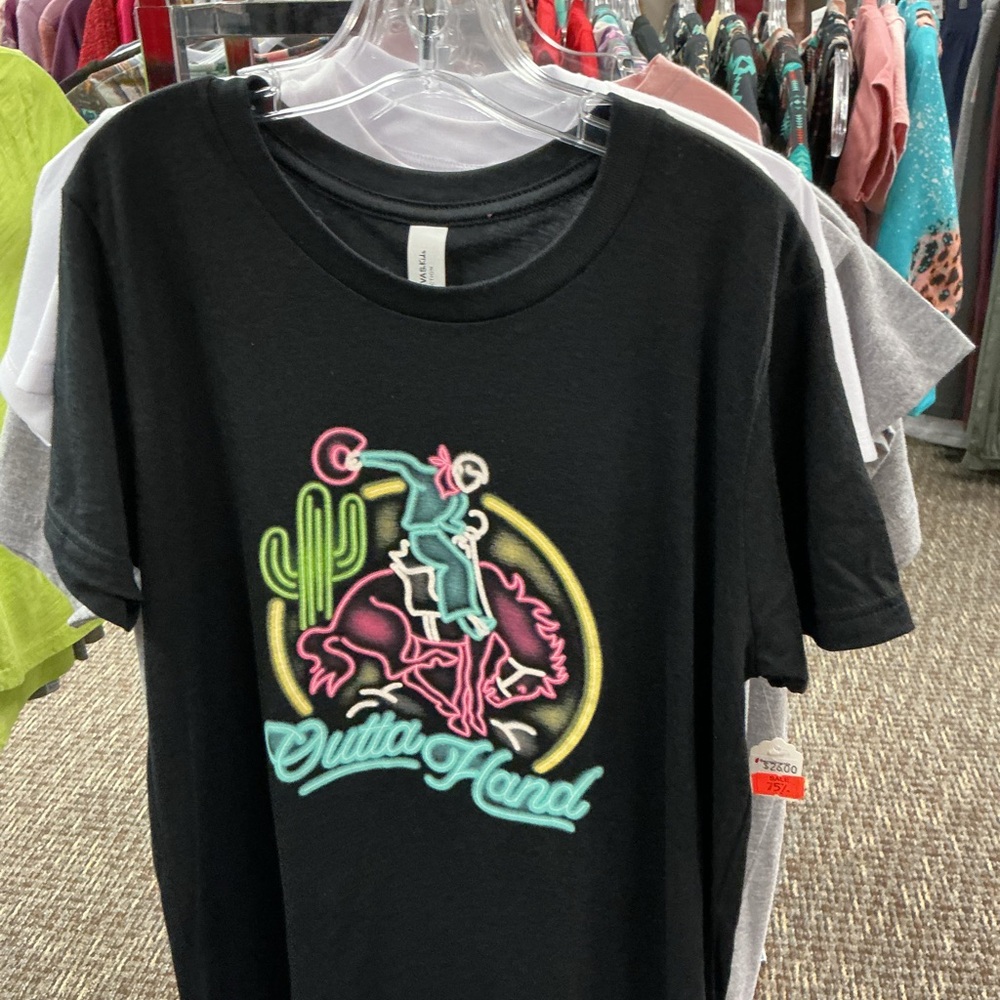 Bella Canvas Black Kids Tee with Neon Graphic